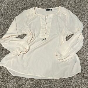 Sheer cream blouse